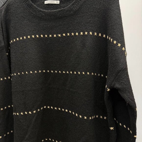 Staccato Black Metallic Gold Striped Sweater - Picture 2 of 5
